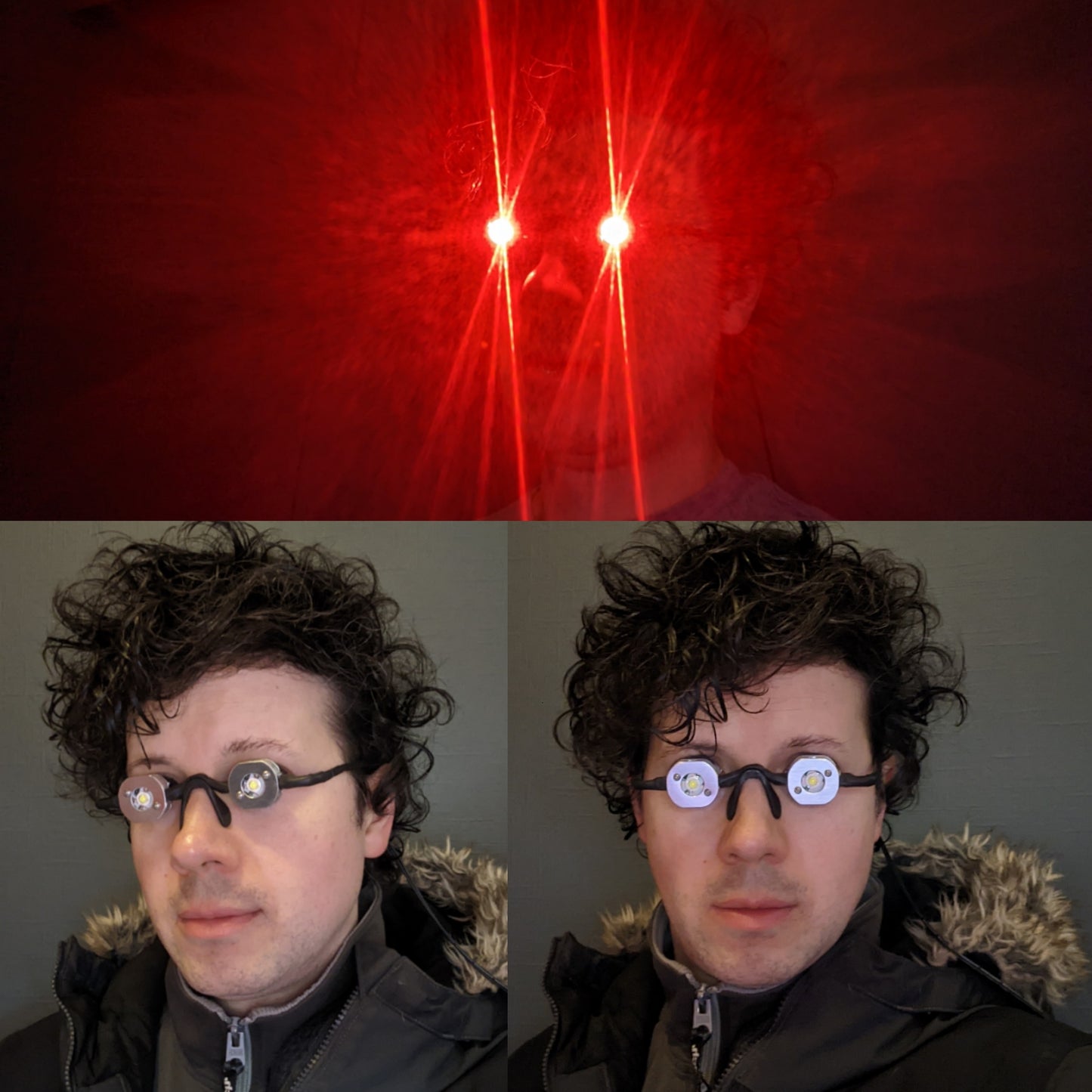 Glowing Eyes - Max Power 3W Special Effects Glasses