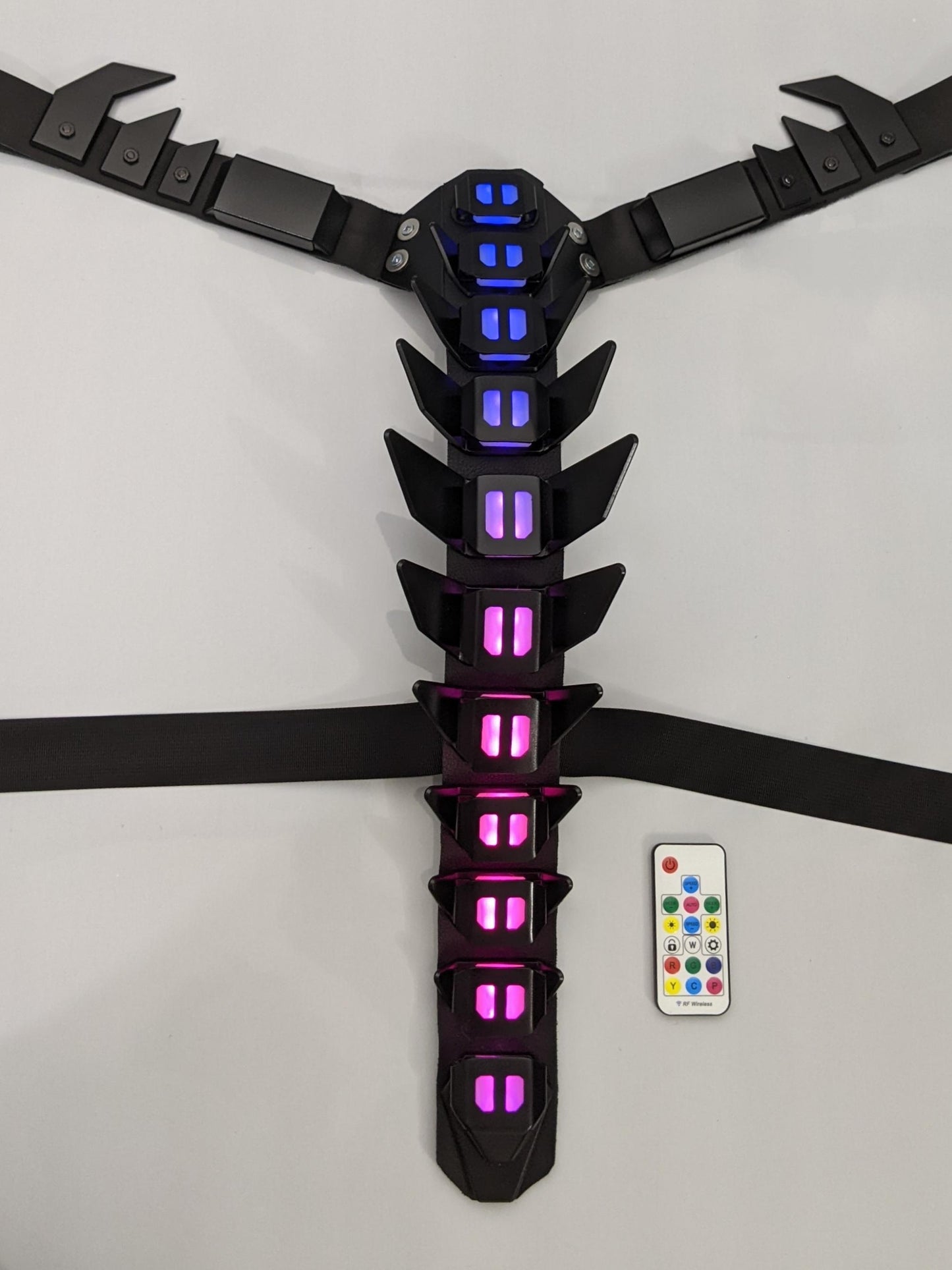 cyberpunk biomechanical armor spine