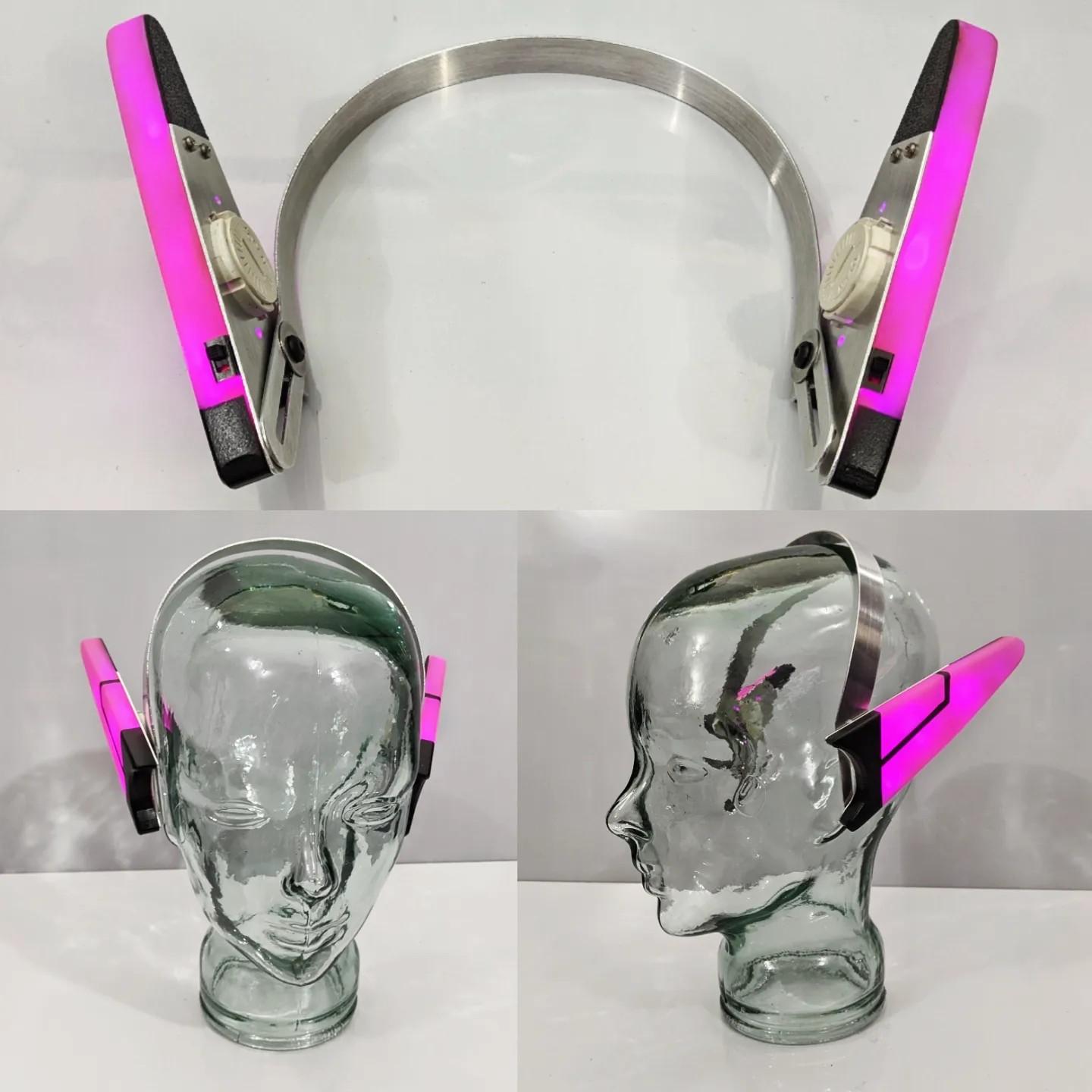 glowing costume cyberpunk ears costume accessory made from metal and plastic