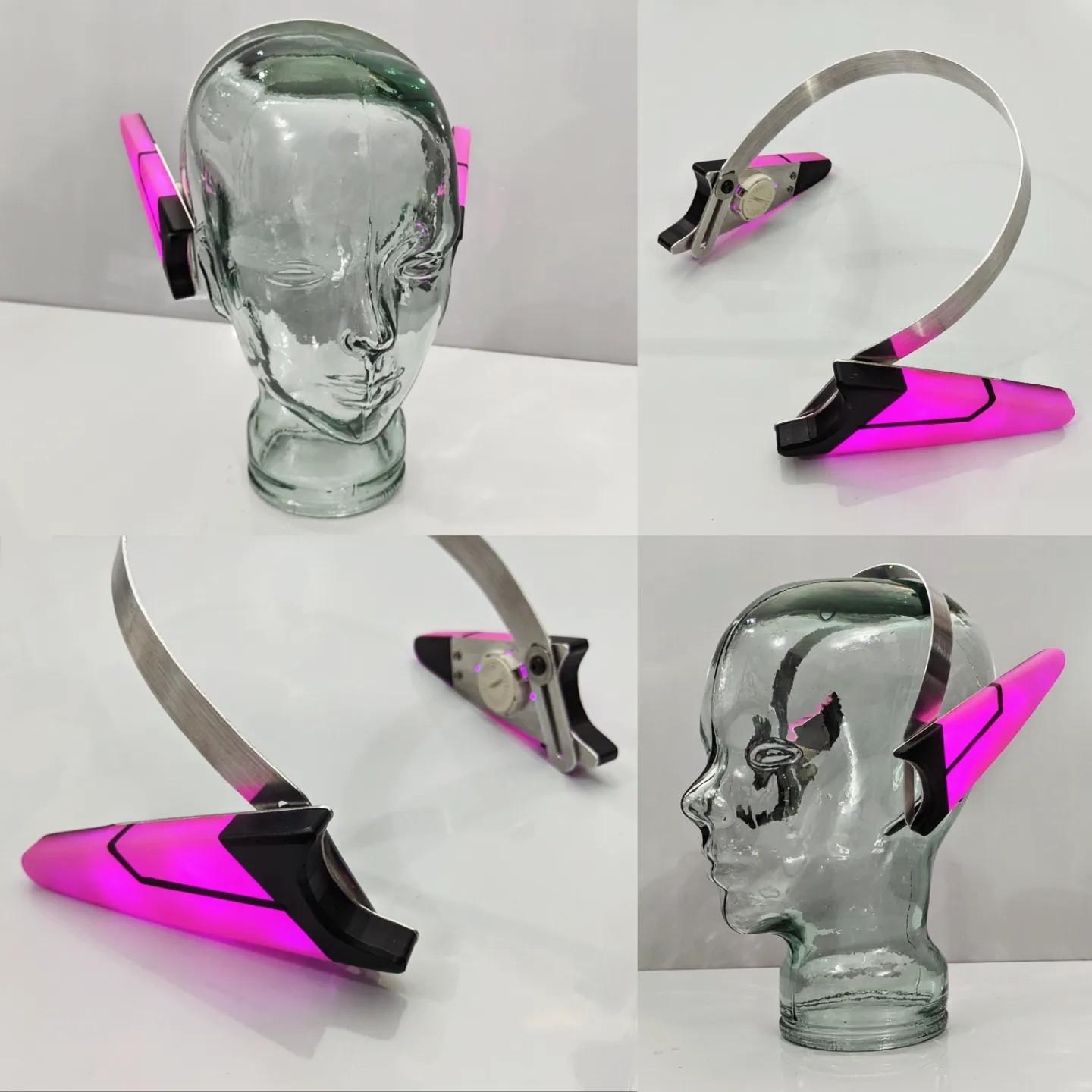 glowing costume cyberpunk ears costume accessory made from metal and plastic