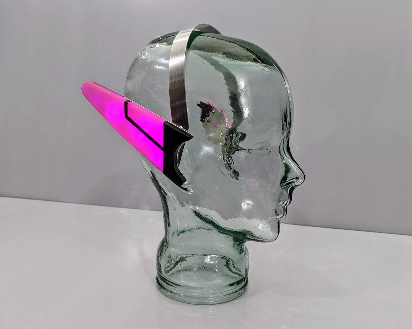 glowing costume cyberpunk ears costume accessory made from metal and plastic