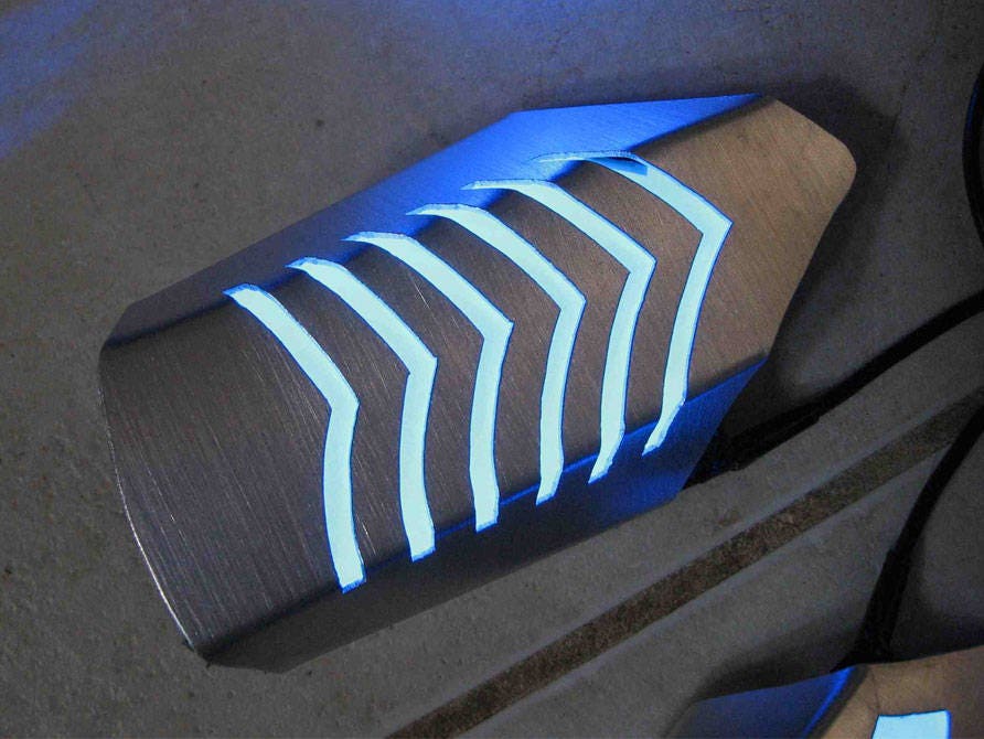 Industrial Metal Wrist Guards - With Flat Panel Lights