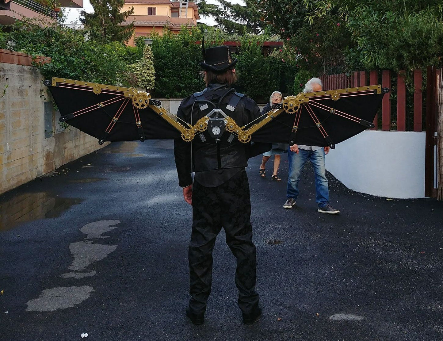 Deluxe CO2 Steampunk Wings - Opens 6.5 Feet Wide