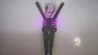 Futuristic mechanical working costume wings with LED light effects video. Wings open and close with remote control
