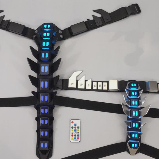 cyberpunk biomechanical armor spine