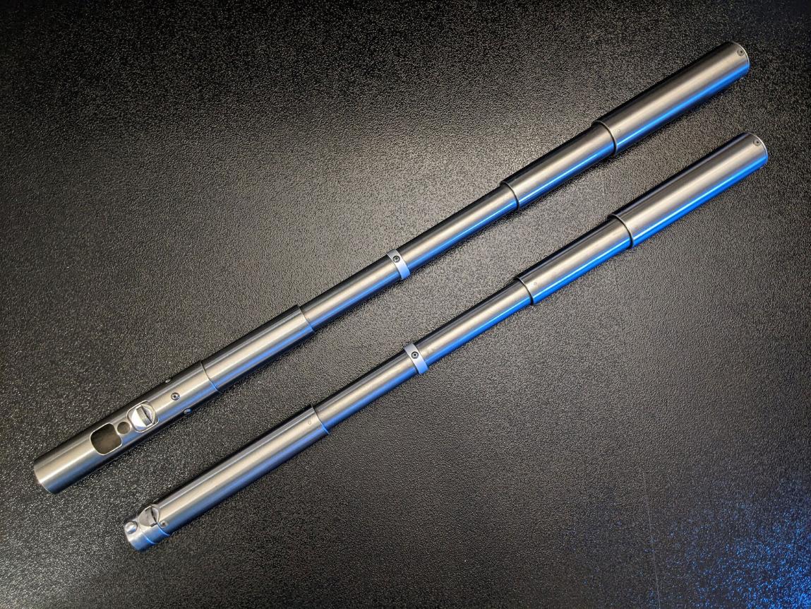 telescopic spring loaded titanium bo staff for martial arts