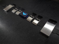 Metal Utility belt with cell phone pouches and glowing led belt buckle